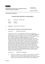 Journal of the 711th Plenary Meeting of the Forum for Security Co-operation