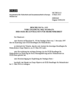 Beschluss Nr. 1/13 des Ministerrats