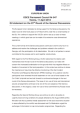 Statement by the Irish Presidency of the Council of the EU on the Twenty-third round of the Geneva Discussions, held on 27 March 2013