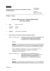 Journal de la 946ème séance spéciale du Conseil permanent