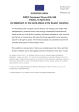 Statement by the Irish Presidency of the Council of the EU on the bombing at the Boston Marathon