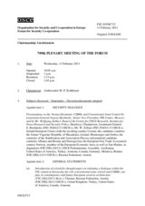 Journal of the 709th Plenary Meeting of the Forum for Security Co-operation