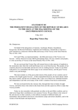 Statement by the Delegation of Belarus, also on behalf of Armenia, Azerbaijan, Kazakhstan, Kyrgyzstan, Russian Federation, Tajikistan and Uzbekistan, on the celebration of Victory Day on 9 May 2013