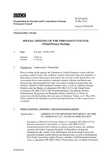 Journal of the 952nd Special Plenary Meeting of the Permanent Council