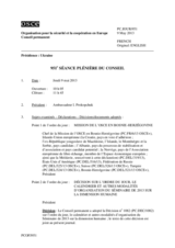 Journal de la 951ère séance plénière du Conseil