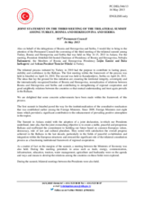 Statement by the Delegation of Turkey on the Third trilateral summit meeting of the Presidents of Turkey, Bosnia and Herzegovina and Serbia, held in Ankara on 14 and 15 May 2013