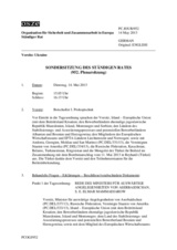 Journal der 952. Sondersitzung des Ständigen Rates