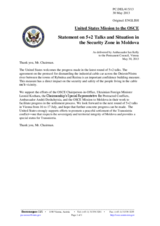 Statement by the Delegation of the United States on 5+2 Talks and Situation in the Security Zone in Moldova