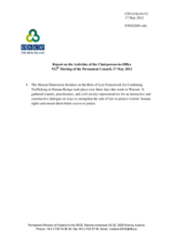 Report on the activities of the Chairperson-in-Office