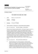 Diario de la 720ª Sesión plenaria del Foro de Cooperación en materia de Seguridad  