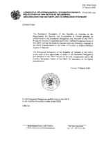 Response by the Delegation of Armenia to the Questionnaire on the Code of Conduct on Politico-Military Aspects of Security