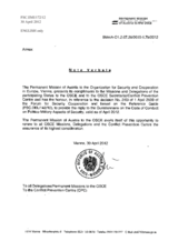 Response by the Delegation of Austria to the Questionnaire on the Code of Conduct on Politico-Military Aspects of Security