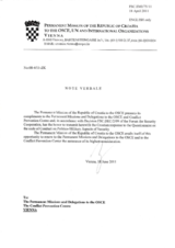 Response by the Delegation of Croatia to the Questionnaire on the Code of Conduct on Politico-Military Aspects of Security