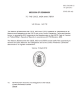 Response by the Delegation of Denmark to the Questionnaire on the Code of Conduct on Politico-Military Aspects of Security