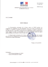 Response by the Delegation of France  to the Questionnaire on the Code of Conduct on Politico-Military Aspects of Security