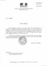 Response by the Delegation of France to the Questionnaire on the Code of Conduct on Politico-Military Aspects of Security