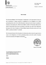 Response by the Delegation of Liechtenstein  to the Questionnaire on the Code of Conduct on Politico-Military Aspects of Security