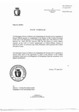 Response by the Delegation of Malta to the Questionnaire on the Code of Conduct on Politico-Military Aspects of Security