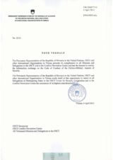 Response by the Delegation of Slovenia to the Questionnaire on the Code of Conduct on Politico-Military Aspects of Security