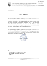 Response by the Delegation of Bosnia and Herzegovina to the Questionnaire on the Code of Conduct on Politico-Military Aspects of Security