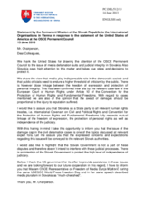 Statement by the Delegation of Slovakia in response to the statement by the Delegation of the United States on the media defamation suits and judicial integrity in Slovakia