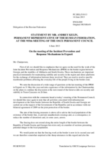 Statement by the Delegation of the Russian Federation on the thirty-fourth meeting of the Ergneti Incident Prevention and Response Mechanism, held on 31 May 2013