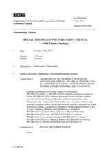 Journal of the 958th Special Plenary Meeting of the Permanent Council