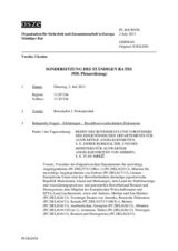 Journal der 958. Sondersitzung des Ständigen Rates