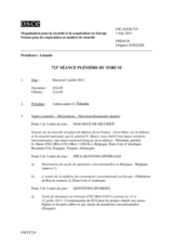 Journal de la 723ème séance plénière du Forum