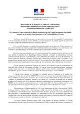 Intervention en réponse à l’intervention de la Russie prononcée lors du Conseil permanent du 4 juillet portant sur la montée du néonazisme et de l’antisémitisme en France