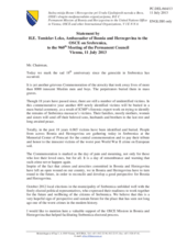 Statement by the Delegation of Bosnia and Herzegovina on the Eighteenth anniversary of the massacre in Srebrenica, Bosnia and Herzegovina