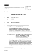 Journal der 959. Plenarsitzung des Ständigen Rates 