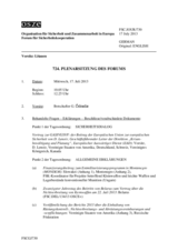 Journal der 724. Plenarsitzung des Forums