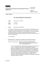 Journal der 961. Plenarsitzung des Ständigen Rates 