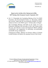 Report on the activities of the Chairperson-in-Office