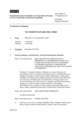 Diario de la 726ª Sesión plenaria del Foro de Cooperación en materia de Seguridad  