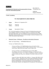 Journal der 727. Plenarsitzung des Forums