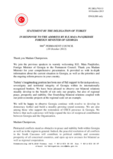 Statement by the Delegation of the Turkey in response to the address by the Minister for Foreign Affairs of Georgia, H.E. Maia Panjikidze