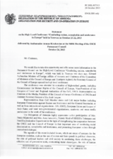 Statement by the Delegation of Armenia on the High-level Conference on Combating Racism, Xenophobia and Intolerance in Europe, held in Yerevan on 21 and 22 October 2013