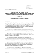 Statement by the Delegation of the Russian Federation on the freedom of the media in Lithuania