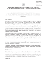 Statement by the Delegation of Lithuania in response to the statement by the Delegation of the Russian Federation on the freedom of the media in Lithuania