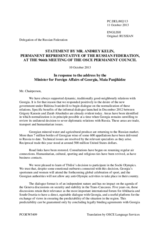 Statement by the Delegation of the Russian Federation in response to the address by the Minister for Foreign Affairs of Georgia, H.E. Maia Panjikidze