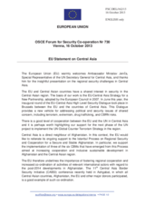 Statement by the Lithuanian Presidency of the Council of the EU in response to the presentations by H.E. Ambassador M. Jenča and by H.E. Ambassador I. Nasredinov