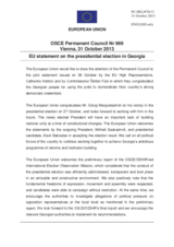 Statement by the Lithuanian Presidency of the Council of the EU on the presidential election in Georgia, held on 27 October 2013