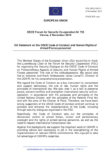 Statement by the Lithuanian Presidency of the Council of the EU in response to the presentation by Mr. J. Lenarč, Director of the Office for Democratic Institutions and Human Rights (ODIHR)