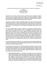 Report of the Personal Representative of the OSCE Chairperson-in-Office on Combating Anti-Semitism, Rabbi Andrew Baker