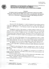 Statement by the Delegation of Armenia in response to the reports by the three Personal Representatives of the Chairperson-in-Office for tolerance and non-discrimination