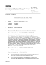 Diario de la 734ª Sesión plenaria del Foro de Cooperación en materia de Seguridad  