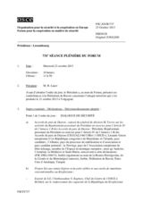 Journal de la 731ère séance plénière du Forum