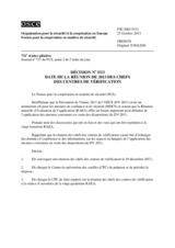 Décision No 5/13 du Forum pour la coopération en matière de sécurité